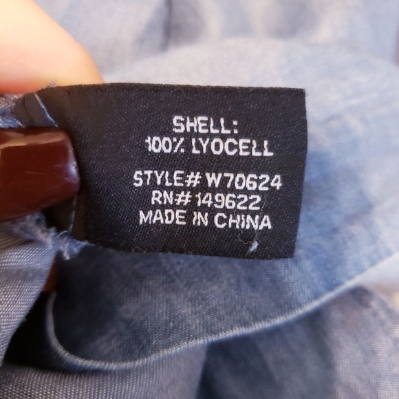 Walter Baker Blue A-line Dress with 3/4 Cuffed Sleeves and Plunge Neckline - Picture 8 of 9